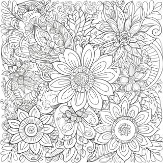 Intricate Floral Patterns Coloring Page 56074-44367