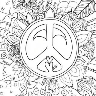 Peace And Love Coloring Pages