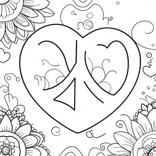 Peace And Love Coloring Page 56143-44399