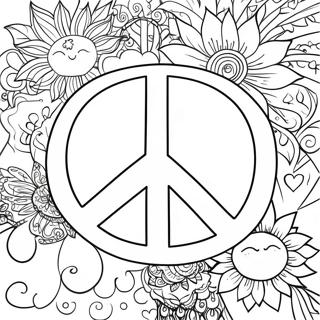 Peace And Love Coloring Page 56143-44400