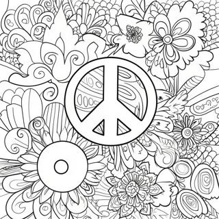 Colorful Peace Symbols Coloring Page 56144-44417