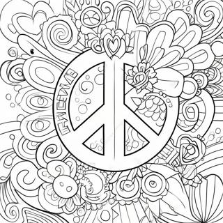 Colorful Peace Symbols Coloring Page 56144-44418