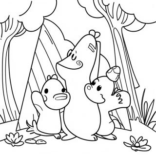 Adventurous Moomin Family Coloring Page 56184-44449