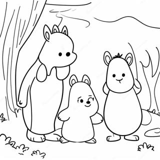 Adventurous Moomin Family Coloring Page 56184-44450