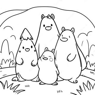 Adventurous Moomin Family Coloring Page 56184-44451