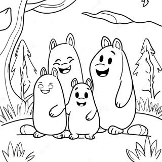 Adventurous Moomin Family Coloring Page 56184-44452