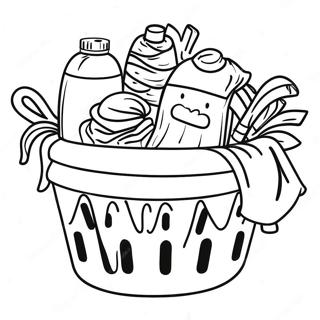 Laundry Coloring Pages