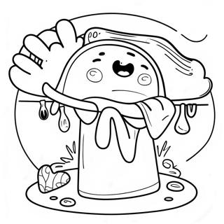 Cute Cartoon Laundry Day Coloring Page 56294-44571