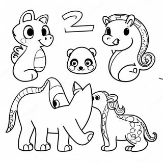 Colorful Alphabet Animals Tracing Sheet Coloring Page 56374-44615