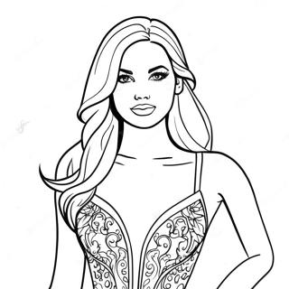 Top Model Fashionista Coloring Page 56393-44609