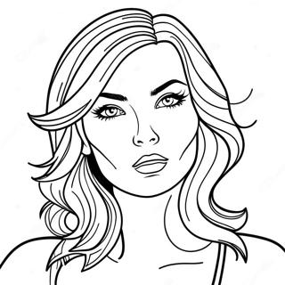 Top Model Fashionista Coloring Page 56393-44610