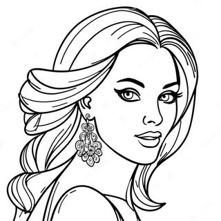 Glamorous Top Model Coloring Page 56394-44617