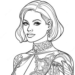 Glamorous Top Model Coloring Page 56394-44618