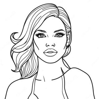 Glamorous Top Model Coloring Page 56394-44619