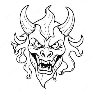 Fierce Diablo With Flames Coloring Page 56404-44622