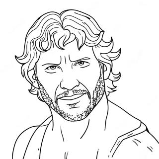 Kenny Omega In Action Coloring Page 56414-44637