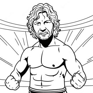 Kenny Omega In Action Coloring Page 56414-44638