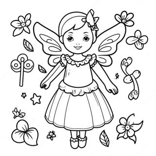 Fairy Paper Doll Coloring Pages