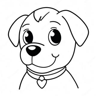 Cute Dog Face Coloring Page 56473-44679