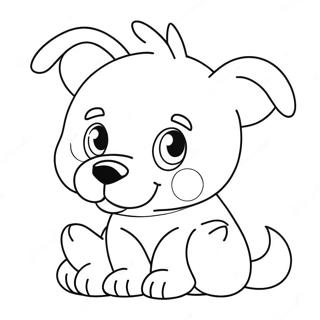 Playful Puppy Face Coloring Page 56474-44681