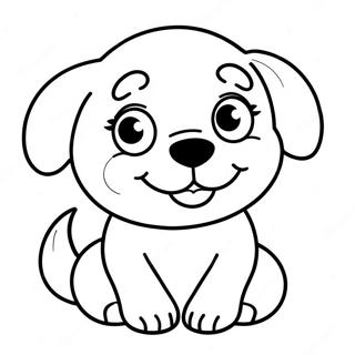 Playful Puppy Face Coloring Page 56474-44682