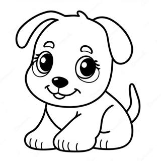 Playful Puppy Face Coloring Page 56474-44684