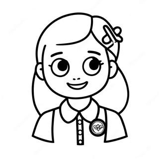 Brownie Girl Scout Coloring Pages