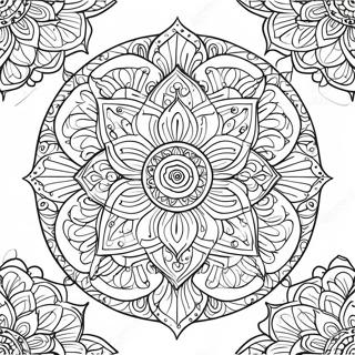 Lotus Flower Mandala Coloring Page 56513-58926