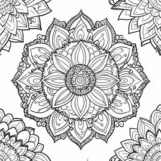 Lotus Flower Mandala Coloring Page 56513-58927