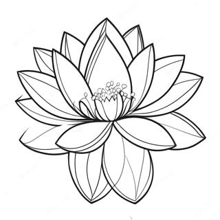 Elegant Lotus Blossom Coloring Page 56514-44701