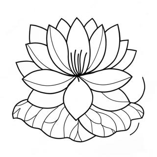 Elegant Lotus Blossom Coloring Page 56514-44703