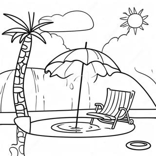 Pool Coloring Pages