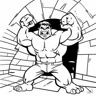 Hulk Smashing Through Walls Coloring Page 56524-44720