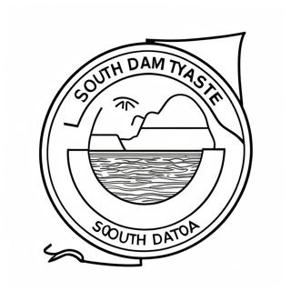 South Dakota State Flag Coloring Page 56533-44723