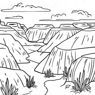 Beautiful Badlands National Park Coloring Page 56534-44757