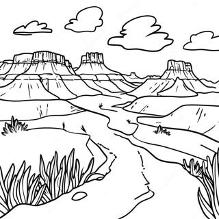 Beautiful Badlands National Park Coloring Page 56534-44758