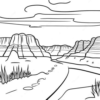 Beautiful Badlands National Park Coloring Page 56534-44759