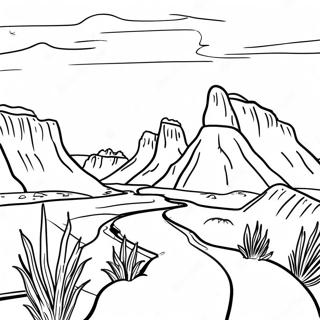 Beautiful Badlands National Park Coloring Page 56534-44760