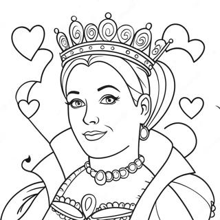 Queen Of Hearts Coloring Page 56543-44725