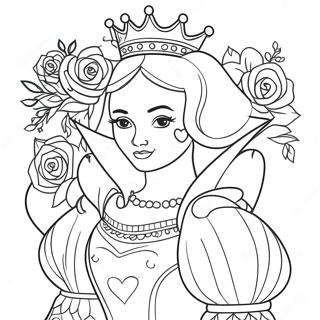 Queen Of Hearts Coloring Page 56543-44727