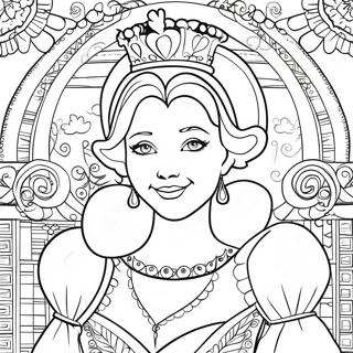 Elegant Queen Of Hearts Coloring Page 56544-44732