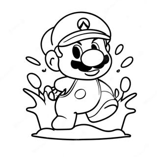 Ice Mario Coloring Pages