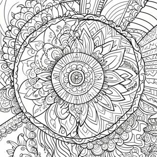 Page À Colorier De Mandala À Lignes Fines 56563-44743