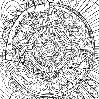 Page À Colorier De Mandala À Lignes Fines 56563-44744