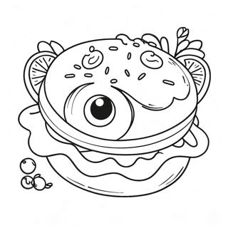 Cute Food With Eyes Coloring Page 56573-44753