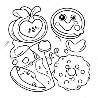 Cute Food With Eyes Coloring Page 56573-44754