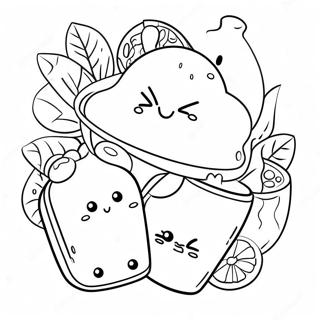 Cute Food With Eyes Coloring Page 56573-44755