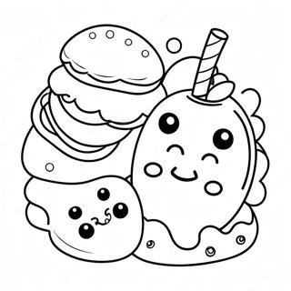 Cute Food With Eyes Coloring Page 56573-44756