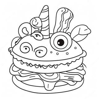 Funny Food With Eyes Coloring Page 56574-44746