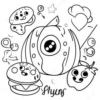 Funny Food With Eyes Coloring Page 56574-44747